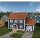 Colonial House -- Kit - 6-3/4 x 5 x 4-3/4′ 17.1 x 12.7 x 12cm, HO Walthers Cornerstone 4153