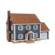 Colonial House -- Kit - 6-3/4 x 5 x 4-3/4′ 17.1 x 12.7 x 12cm, HO Walthers Cornerstone 4153