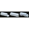 Vehicle Set - Unpainted White Styrene -- School Bus, City Bus & Semi, HO JTT Miniature Tree 97007