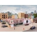 Vintage Bowling Alley -- Kit - 12-3/8 x 7-7/16 x 3′ 31.4 x 18.8 x 7.6cm, HO Walthers Cornerstone 4118