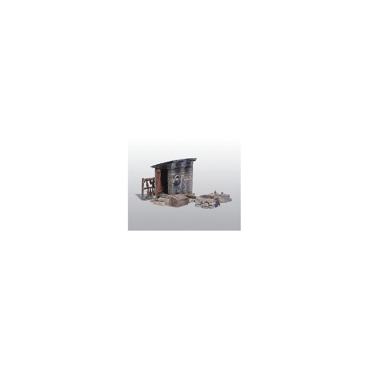 Scenic Details(R) Structure Kit -- Smokehouse - 2-1/2 x 1-3/8′ 6.4 x 3.5cm, HO Woodland Scenics 213