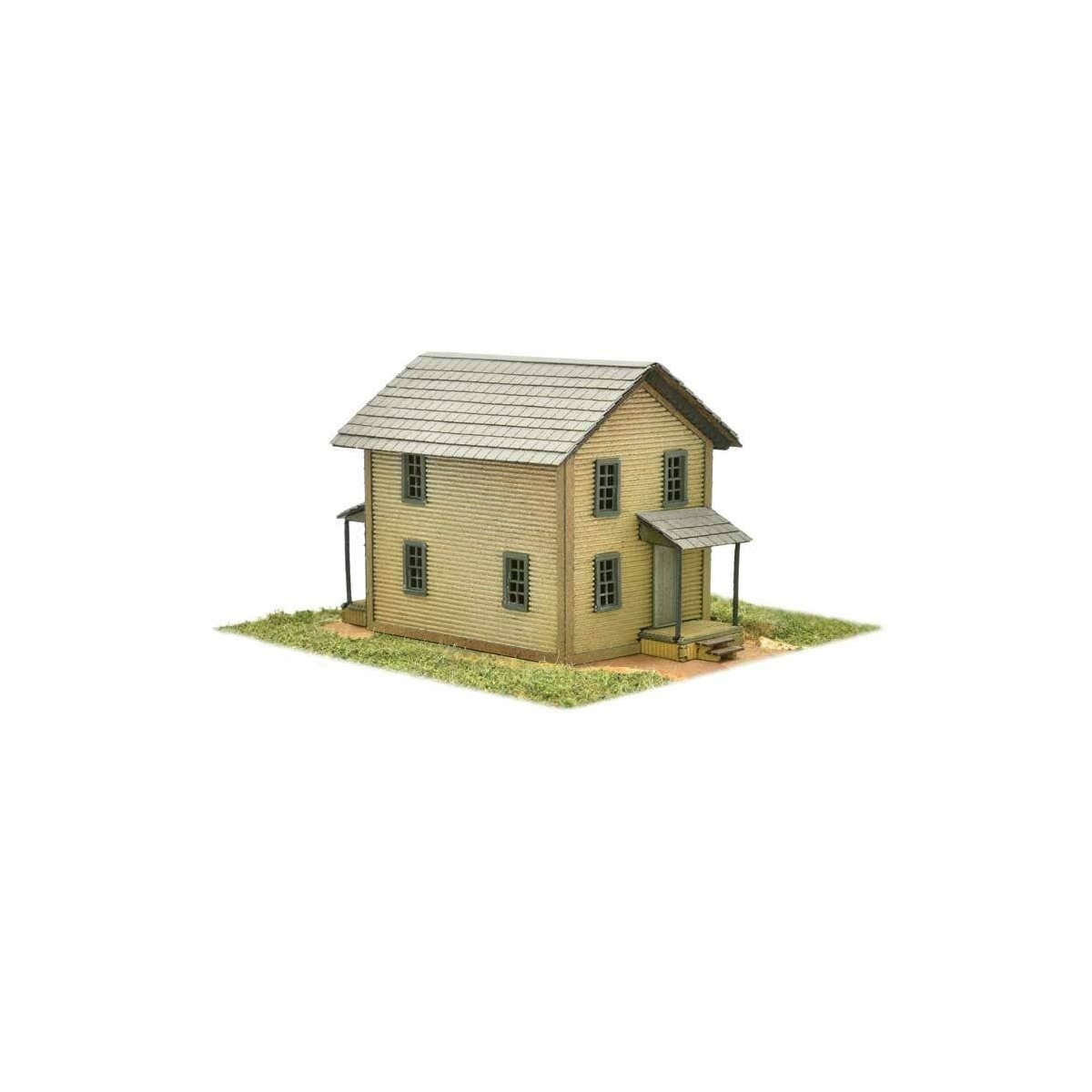 Company House 1 -- Laser-Cut Wood Kit - 1-1/2 x 3-1/4 x 1-3/4′ 3.8 x 8.3 x 4.5cm, N Laser-Art by Scientific 41805