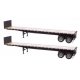 40′ Flatbed Trailer - Ready to Run - 2-Pack -- Black, HO, Walthers SceneMaster 2703