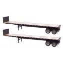 40′ Flatbed Trailer - Ready to Run - 2-Pack -- Black, HO, Walthers SceneMaster 2703