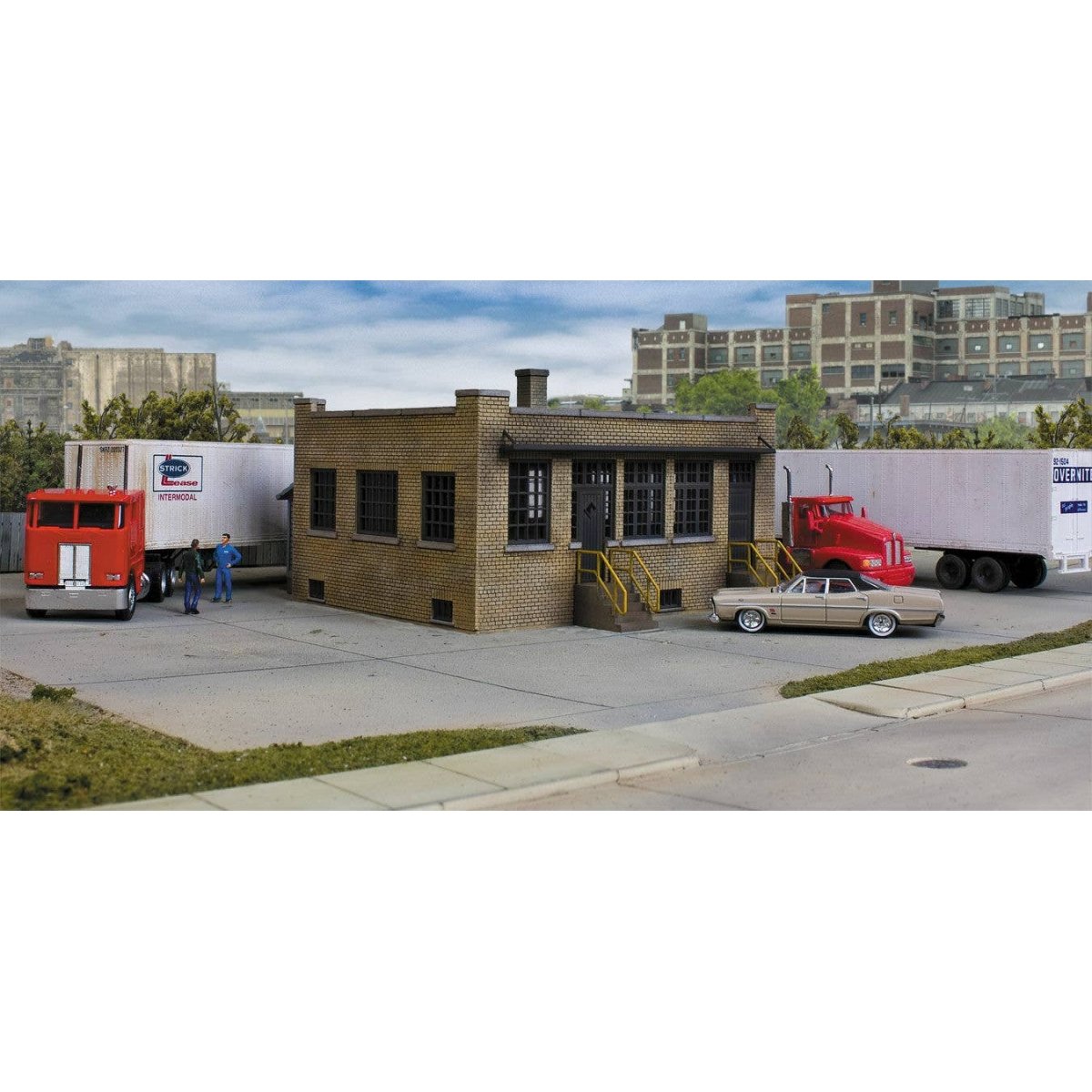 Industry Office -- Kit - 4-3/4 x 6-1/4 x 2-3/4′ 12.1 x 15.9 x 5.1cm, HO Walthers Cornerstone 4020