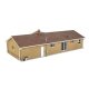 Ranch House with Attached 2-Car Garage -- Kit - 7-3/4 x 4-3/16 x 2-3/8′ 19.6 x 10.6 x 6cm, HO Walthers Cornerstone 4155