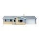 Ranch House with Attached 2-Car Garage -- Kit - 7-3/4 x 4-3/16 x 2-3/8′ 19.6 x 10.6 x 6cm, HO Walthers Cornerstone 4155