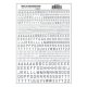 Dry Transfer Alphabet & Numbers - 45-Degree USA Gothic (Military Style) -- Silver, All Scales, Woodland Scenics 743