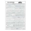 Dry Transfer Alphabet & Numbers - 45-Degree USA Gothic (Military Style) -- Silver, All Scales, Woodland Scenics 743