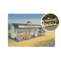 75th Anniversary Roadside Stand - Plasticville U.S.A.(R) -- Kit - 75th Anniversary Packaging, O, Bachmann Industries 45632