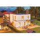 Lina Cube House with Terrace -- Polyplate Kit - 11.9 x 13.9 x 7.4cm, HO Kibri 38339