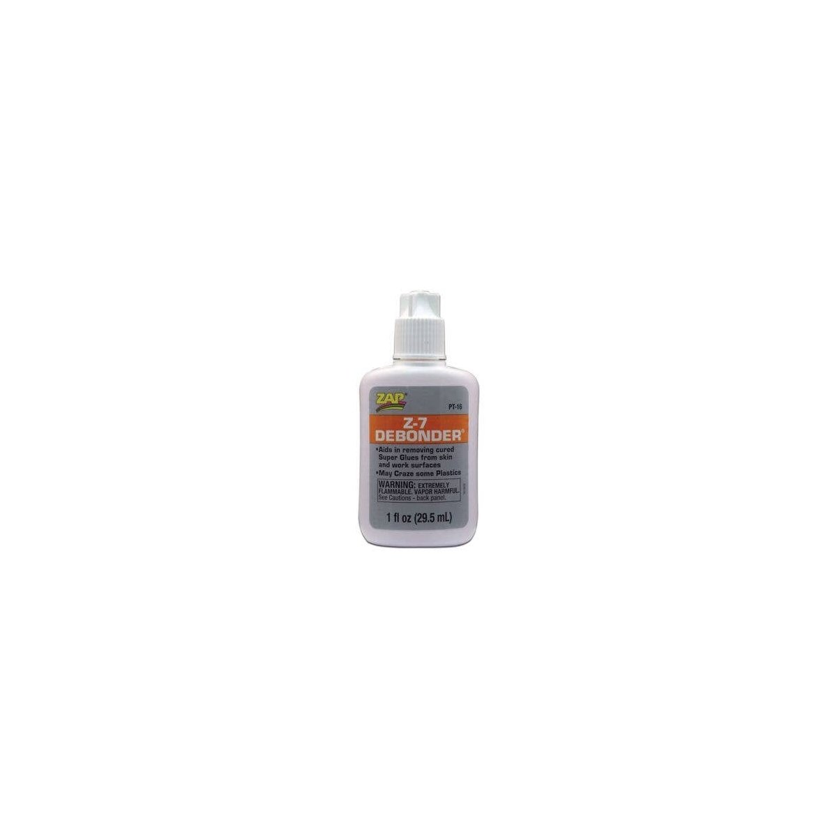 Z-7 & Debonder Debonding Agent for CA Adhesives -- 1oz 29.6mL, All Scales, Robart Mfg Inc 439