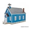 Cottage Grove School with LED Lights -- Kit - 17.8 x 9 x 13.5cm, HO Kibri 38843