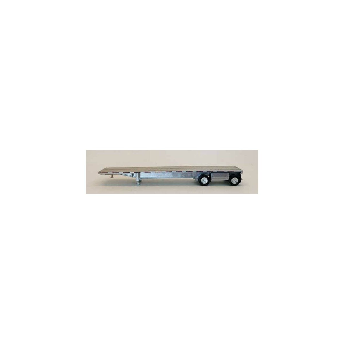 48′ Spread Axle Highboy Trailer - Assembled -- Silver, HO Herpa Models 5488