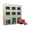 3-Story Wall w/2 Overhead Doors and Office Entry - Keyrail Modular -- Background Building Kit Includes 8 Multi-Pane Windows, HO 