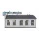 Import Motors -- Kit - 7-1/4 x 5-3/8 x 3-7/8′ 18.4 x 13.6 x 9.4cm, HO Walthers Cornerstone 4023