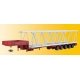 Wiesbauer 5-Axle Low-Boy Trailer w/Crane Boom Load - Kit -- Red, HO Kibri 15710