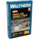 Single-Car Garage pkg(2) -- Kit - Each: 2-5/8 x 1-5/8 x 1-11/16′ 6.6 x 4 x 4.1cm, HO Walthers Cornerstone 3796