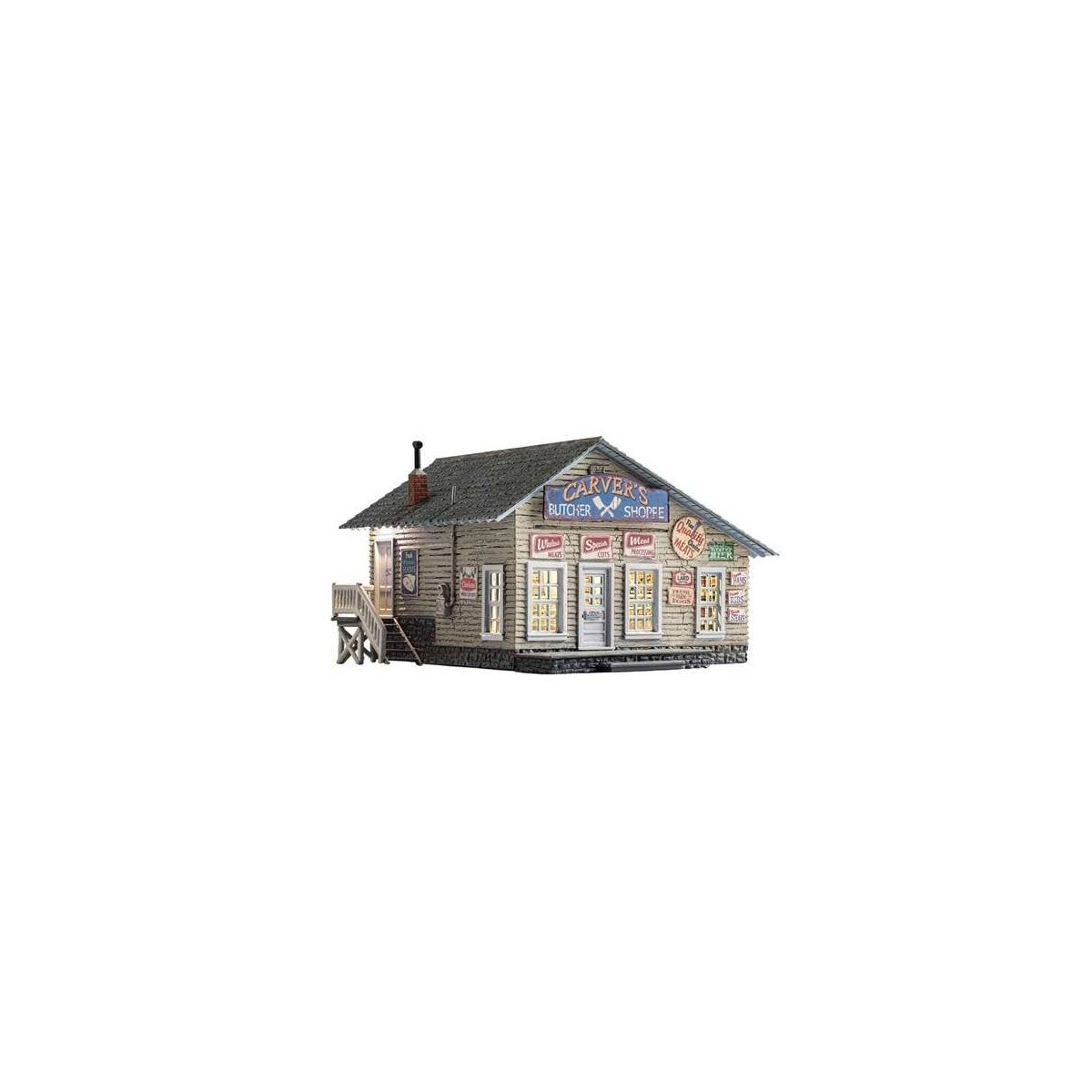 Carver′s Butcher Shoppe - Built-&-Ready(R) -- Assembled, N Woodland Scenics 4958