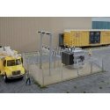 Small Substation -- Kit - 5 x 3-13/16 x 2-7/8′ 12.7 x 9.7 x 7.3cm, HO, Walthers Cornerstone 4175