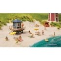 Lifeguard Tower with Shark Fin -- Laser-Cut Kit - 2-3/16 x 1-3/4 x 2-1/16′ 5.6 x 4.5 x 5.3cm, HO, Noch Gmbh & Co 14265