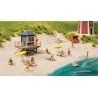 Lifeguard Tower with Shark Fin -- Laser-Cut Kit - 2-3/16 x 1-3/4 x 2-1/16′ 5.6 x 4.5 x 5.3cm, HO Noch Gmbh & Co 14265