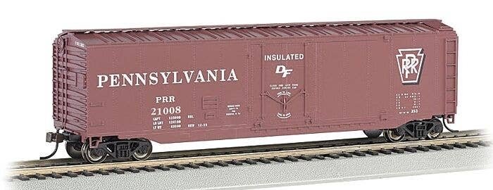 50′ Plug-Door Boxcar - Ready to Run - Silver Series(R) -- Pennsylvania Railroad 21008 (Tusca, HO, Bachmann Industries 18039