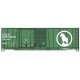 40′ Combination Door Steel Boxcar - Kit -- Great Northern 12697 (Glacier Green, white Large Rocky L, HO, Accurail Inc 81813