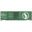 40′ Combination Door Steel Boxcar - Kit -- Great Northern 12697 (Glacier Green, white Large Rocky L, HO, Accurail Inc 81813
