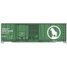 40′ Combination Door Steel Boxcar - Kit -- Great Northern 12697 (Glacier Green, white Large Rocky L, HO, Accurail Inc 81813