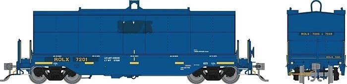 Greenbrier Transverse Coil Car - Ready to Run -- Railroad of Lies ROLX 7201 (blue, white), HO, Rapido Trains Inc 168009