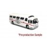 1966 GM 4107 Motorcoach Bus - Assembled -- Gray Coach (Pearson Airport white, red, black), HO, Iconic Replicas 870281