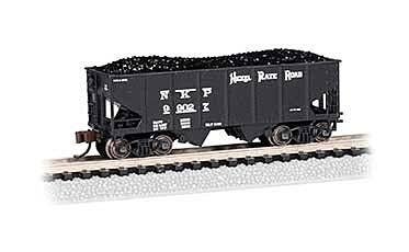 USRA 55-Ton 2-Bay Open Hopper with Load - Ready to Run -- Nickel Plate Road 99027 (black), N, Bachmann Industries 19563