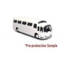 1966 GM 4107 Motorcoach Bus - Assembled -- Painted, Unlettered (silver, white), HO, Iconic Replicas 870288