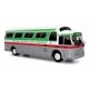 1966 GM 4107 Motorcoach Bus - Assembled -- Indiana Motor Coach (Destination: Indianapolis, green, silver, red, cream), HO, Iconi