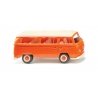 1967 Volkswagen T2 Passenger Van - Assembled -- Orange, Cream, HO Wiking 31503