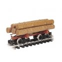 Skeleton Log Car w/Logs -- Brown, G, Bachmann Industries 98490