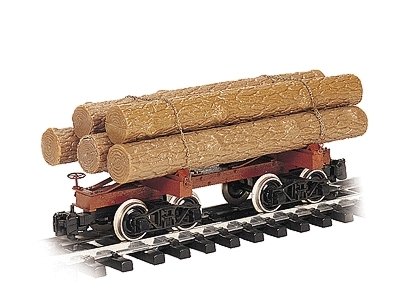 Skeleton Log Car w/Logs -- Brown, G, Bachmann Industries 98490