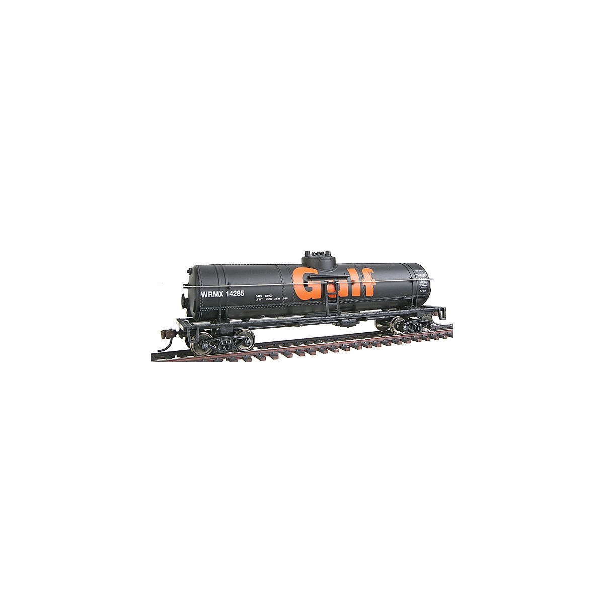 40′ Tank Car - Ready to Run -- Gulf Oil Company (black, orange Billboard Lettering), HO, WalthersTrainline 1612