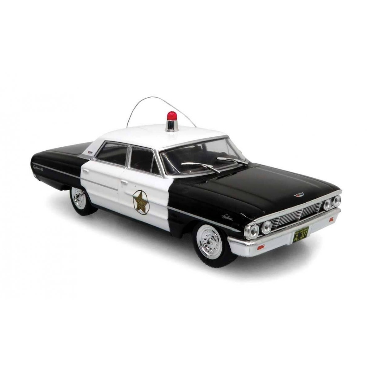 1964 Ford Galaxie Police Cruiser - Assembled -- Mayberry (black, white), 1/43 Iconic Replicas 430364