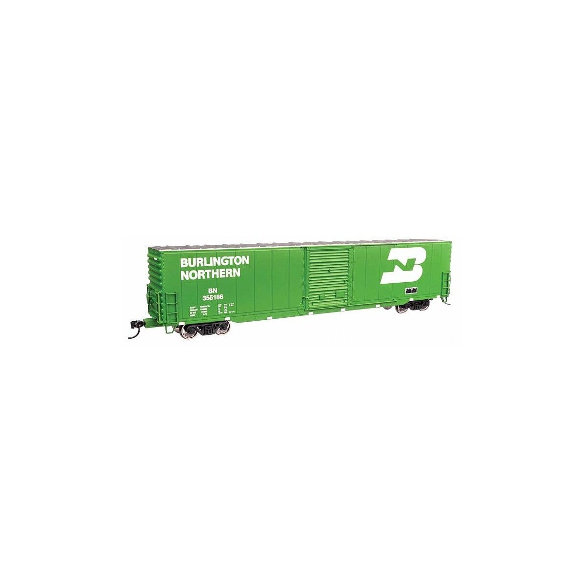 60′ Pullman-Standard Single Door Auto Parts Boxcar - Ready to Run -- Burlington Northern 355186, HO, WalthersMainline 3359