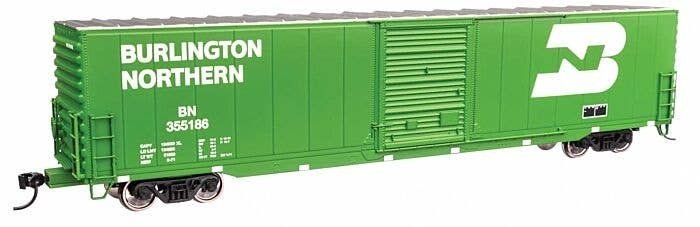 60′ Pullman-Standard Single Door Auto Parts Boxcar - Ready to Run -- Burlington Northern 355186, HO, WalthersMainline 3359
