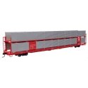 89′ Flatcar w/Bi-Level Shielded Auto Rack - Ready to Run -- Atchison, Topeka & Santa Fe 88012 (A, HO, WalthersMainline 8102