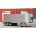 1951-1955 Fruehauf 32′ Stainless Steel East Coast Reefer Trailer - Resin Kit -- Unpainted Resin Castings, HO, SYLVAN SCALE MOD