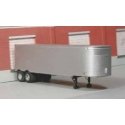 1951-1955 Fruehauf 34′ Stainless Steel West Coast Dry Van Trailer - Resin Kit -- Unpainted Resin Castings, HO, SYLVAN SCALE MO