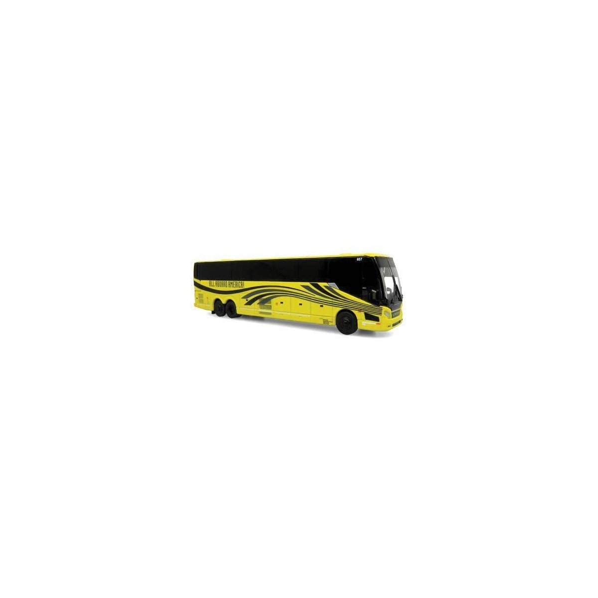2022 Prevost H3-45 Coach - Assembled -- All Aboard America (yellow, black, gray), HO Iconic Replicas 870420