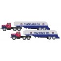 1954 IH R-190 Tractor w/Tanker Trailer 2-Pack (Standard Oil) - Assembled -- Standard Oil (red, silver, blue), N Classic Metal Wo