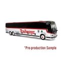 2022 Prevost H3-45 Coach - Assembled -- Adirondack Transit Lines Trailways (white, black, red), HO, Iconic Replicas 870477