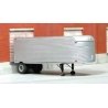 1940-1951 Fruehauf 26′ Stainless Steel Single-Axle Dry Van Trailer - Resin Kit -- Unpainted Resin Kit, HO SYLVAN SCALE MODELS 