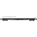 53`-6` General Service Welded Fish Belly Flatcar - Ready to Run -- Western Pacific (black), N, Wheels of Time 50193